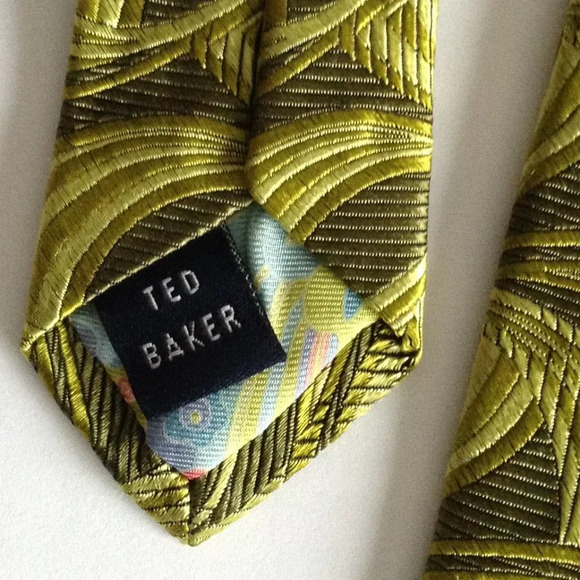 Ted Baker London Necktie 100% Silk Green Tie Men's Accessories - Picture 4 of 5